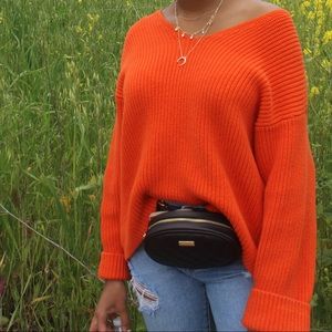 Burnt orange sweater